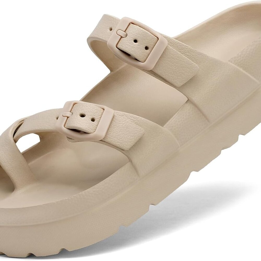 Womens Platform Sandals Ethylene Vinyl Acetate Adjustable Buckle Summer Comforta